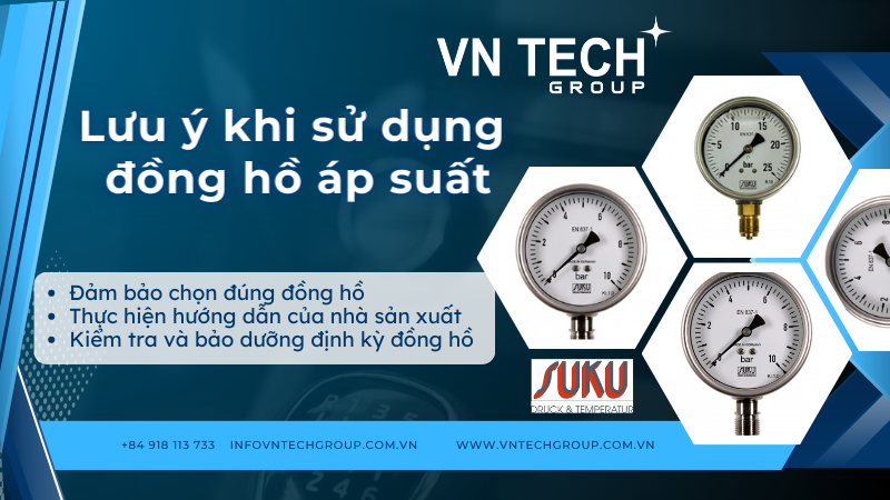 Lưu ý khi sử dụng đồng hồ áp suất
